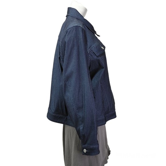 Calvin Klein Blue Denim Jacket Plus Size Women's 2X - Picture 5 of 8